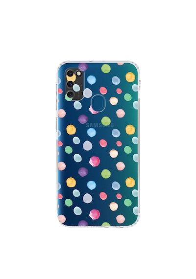 Samsung Galaxy M30s İle Uyumlu Water Color 6 Kamera Korumalı Şeffaf Kılıf Şeffaf