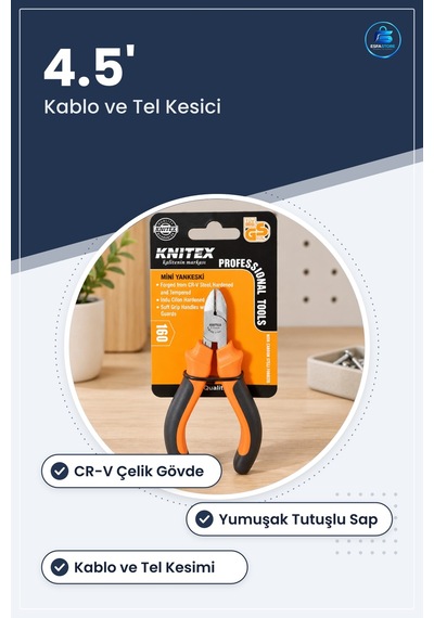 Mini Yan Keski 4.5' Yankeski Kablo Tel Kesici Manuel Hırdavat El