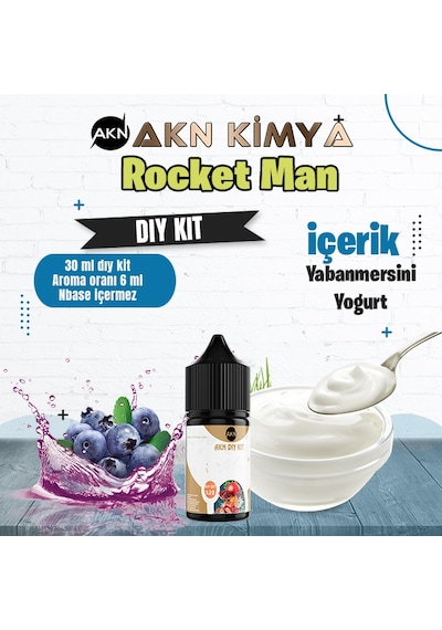 One Hit Wonder Rocket Man Dıy Kit Yabanmersini Yogurt Gıda Aroması %20 Oranda Aroma İçerir Hazır Değildir 30 Ml