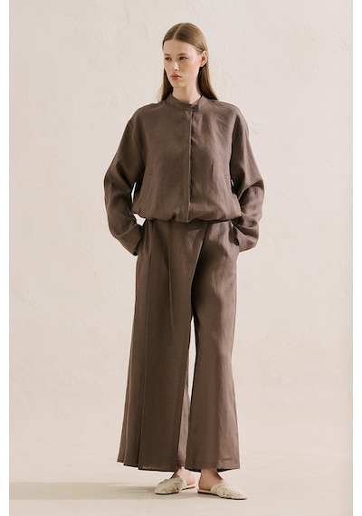 Manuka Keten Bomber Tarz Gömlek Vizon Ss26gml00021-0001 VİZON