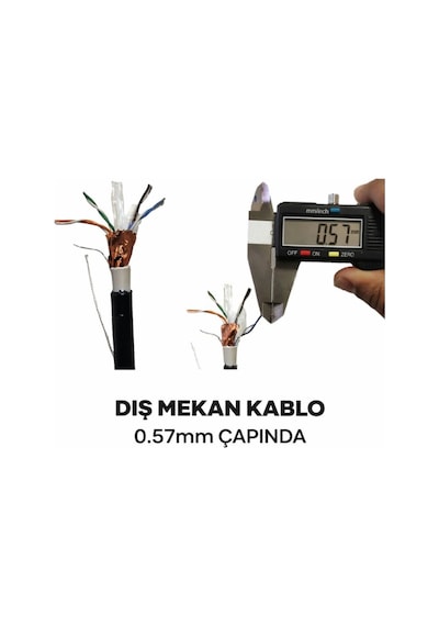 75 Metre Cat6 Kablo Awg23 Bakır Tel Double Layer İç Ve Dış Mekan Ethernet İnternet Kablosu