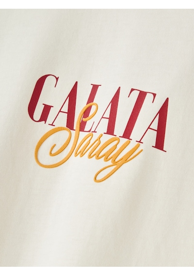 Gsstore Galatasaray Erkek T-shirt E261075 Ekru