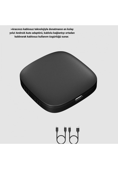 Android Auto Kablosuz Dönüştürücü Bluetooth 5.0 Ve 5.8ghz Wifi Destekli Sesli Asistan Uyumlu