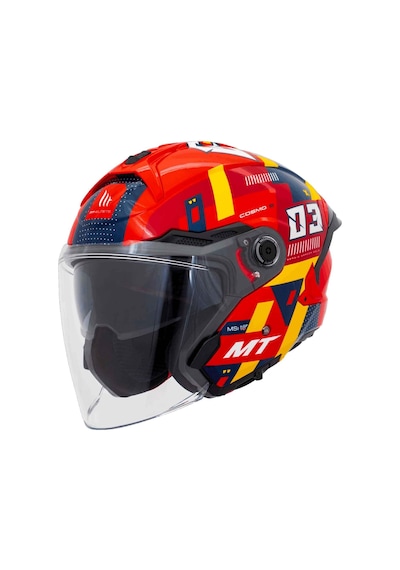Mt Cosmo Sv Sergio Garcia E5 Parlak Açık Kask Kırmızı