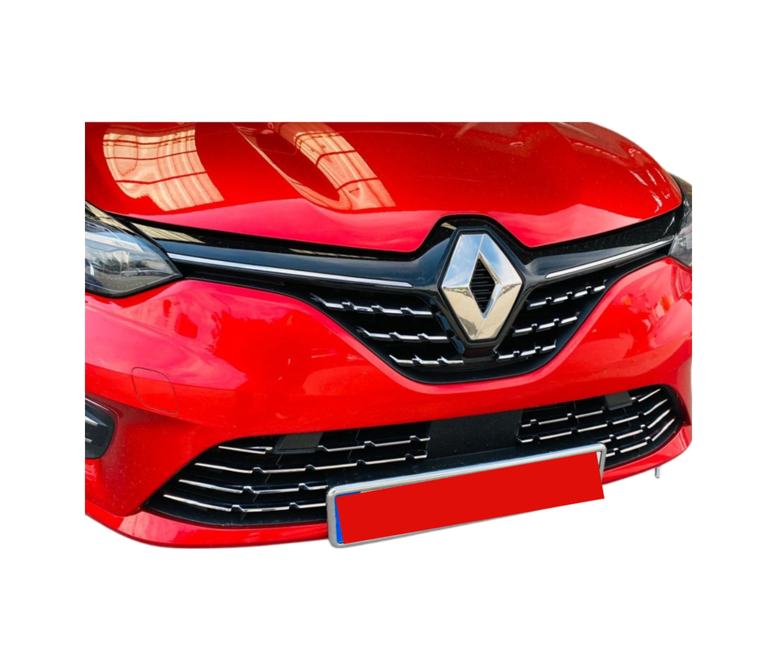 Renault Clio 5 2019+ Krom Ön Panjur Alt Çıtalar + Tampon Çıtalar Set A+ Paslanmaz Krom