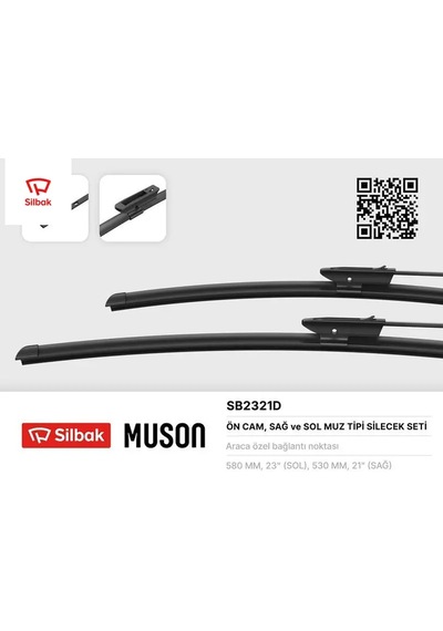 Silecek Süpürgesi 580/530mm Muz Tipi Kng Iı 01/08 Sılbak