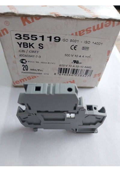 Klemsan 4mm2, Yay bağlantılı, kollu tip sigortalı klemens(5x20-25