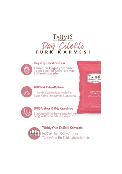 Tahmis Kahvesi Çilek Aromalı Türk Kahvesi 3 x 100 G