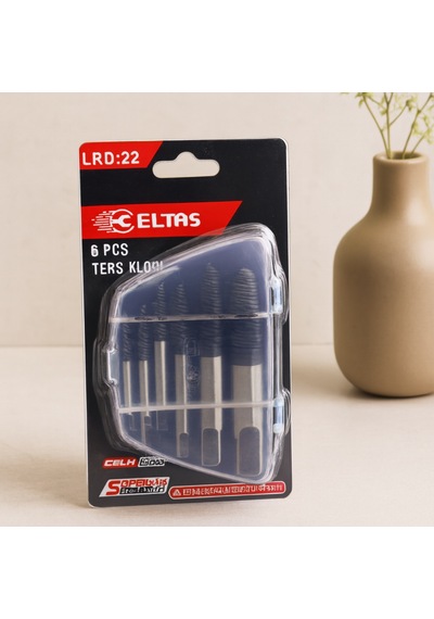 Ters Klavuz Uç Vida Çıkarıcı Seti 6 Parça 3-22 Mm