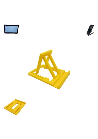 Özel Üretim Katlanabilir & Ayarlanabilir 7 Kademeli Telefon Tablet Standı Tablet Telefon Tutucu Sarı
