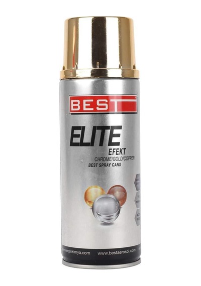 Best Elite Krom Altın Sprey Boya Parlak Krom Sprey Boya Hobi Boya