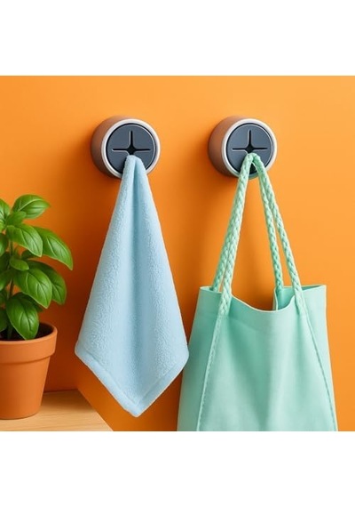 Pratik Tak-çıkar Havlu Askısı - Kendinden Yapışkanlı, Vidalama Gerektirmez, 2 Li Set Mutfak, Banyo, Kapı Arkası İçin Uygun