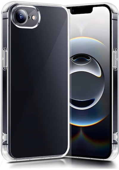 Fibaks iPhone 16e/17e Uyumlu Kılıf Kamera Korumalı Şeffaf Ultra Ince Esnek Renksiz Silikon Kapak