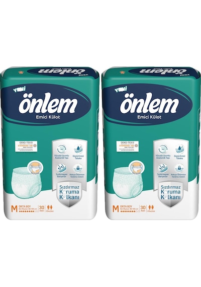 Önlem Yetişkin Emici Külot Bezi Orta Boy M 2 x 30'lu
