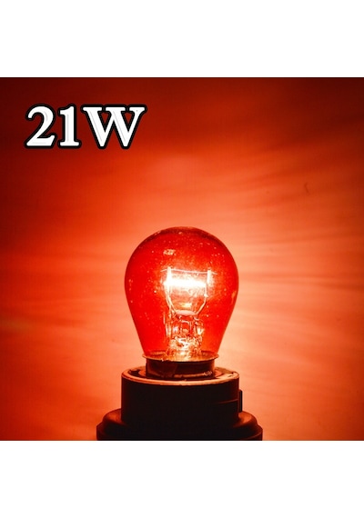 1016 21W 5W 12V Çift Duy Yakın Tırnak Ampül Kırmızı 2 Adet