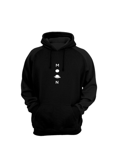Blackjack Giyim Blackjackgiyim Dikey Moon Kapşonlu Sweatshirt siyah