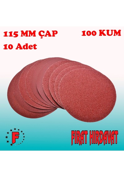 115 MM Cırt Zımpara 100 Kum 10 Adet