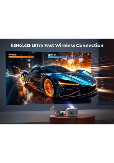 Yaber 18000 Lümen 1080p Dış Mekan Projektörü Beyaz