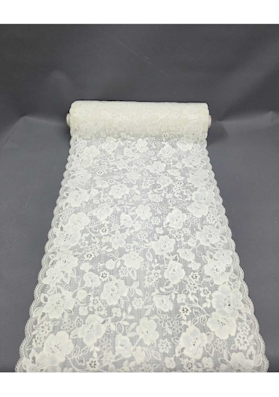 Pvc Küpür Dantel Raf Ve Dolap Örtüsü Runner Krem 40 Cm Eninde Bej