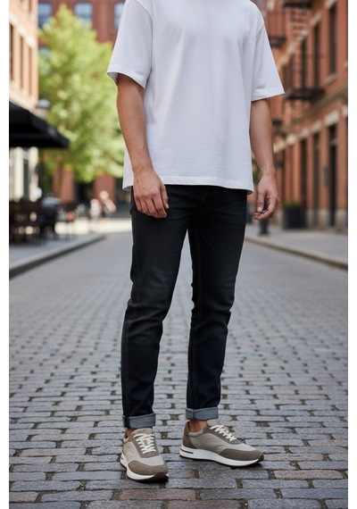 Dosa Shoes Bağcıklı Erkek Casual Ayakkabı-lacivert Bej