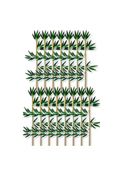 Cihan Çiçekçilik Yapay Yapraklı Dekoratif Bambu Çubuğu 80 Cm 15 Adet Islak Doku Çok Renkli