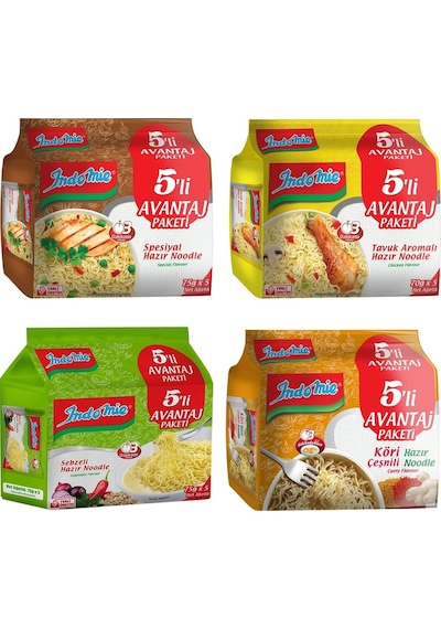 Indomie Avantaj Paket Noodle Karma Set 4'lü 5 x 75 G