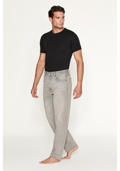 Grımelange Grimelange Carpe Erkek Straight Fit Gri Jeans Gri - Haki
