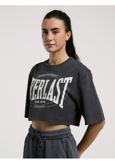 Everlast Authentic Boxing Wmn Antrasit Kadın Crop Tişört Antrasit