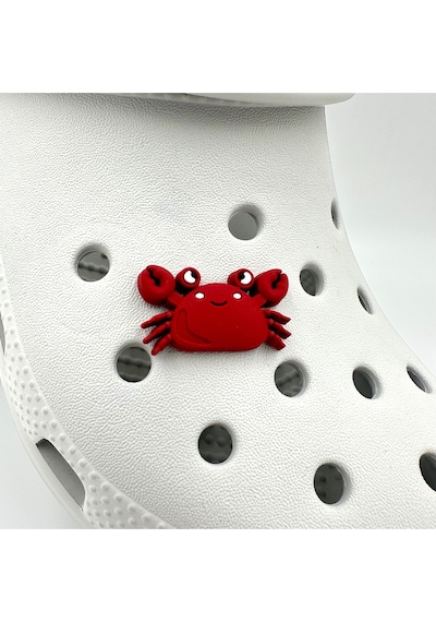 Crocs Terlik Süsü Ve Aksesuarı , Çanta Süsü Jibbitz 3d Yengeç 01 Görsel Figür Aksesuar Kırmızı