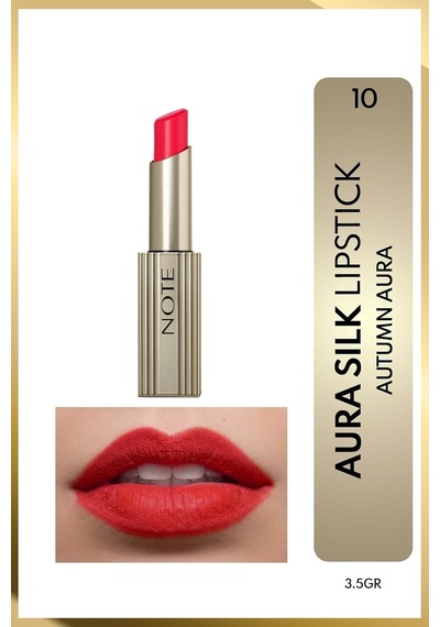 Aura Silk Lipstick 10 Timeless Red Kremsi Yarı Parlak Ruj - Kırmızı Diğer
