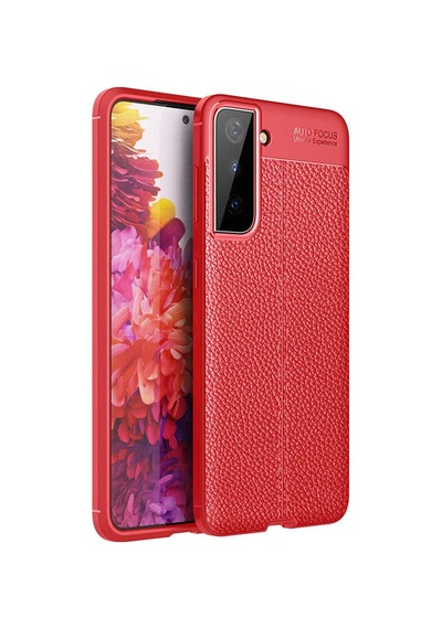 Rba Aksesuar Galaxy Uyumlu S21 Plus Kılıf Rba Niss Silikon Kapak - Kırmızı Kırmızı