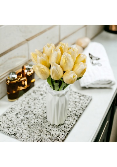 Yapay Islak Lale Altın Sarı 10 ' Lu Premium Gold Design Altın Rengi