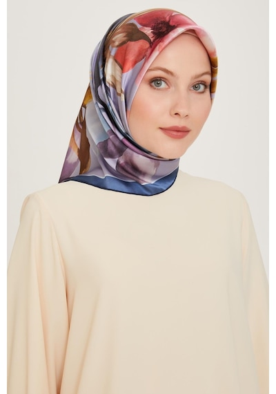 Armine İpek Eşarp 2025 Kış - 9205-36 Twill - Siyah Taş