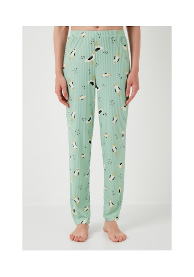 Lela Regular Fit Gömlek Yaka Kısa Kollu Bayan Pijama Takımı 65740102 Mint