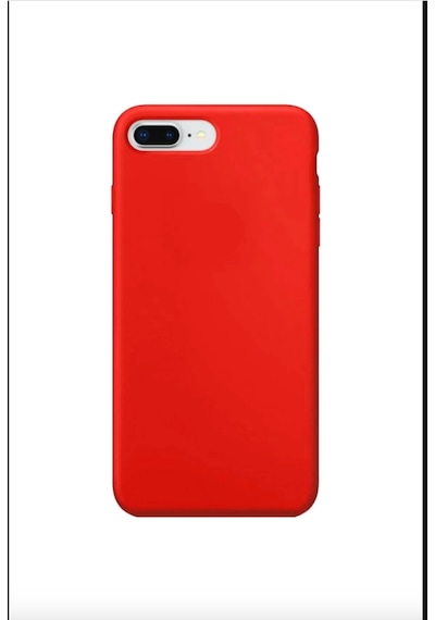 İphone 7 Plus / 8 Plus Uyumlu Lansman Kılıf İç Kısmı Kadife Silikon Telefon Kılıfı Kırmızı