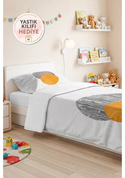 Geometrik Sarı Genç Odası Tek Kişilik Pike Takımı - Gri Minimal 160x220 Cm Kapitone Yatak Örtüsü Kavrulmuş İz Baharı