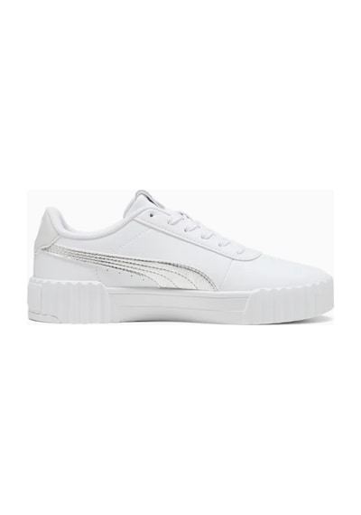 Puma Carina 3.0 Metallic Whisper Kadın Sneakers Spor Aayakkabı 40451101 Beyaz
