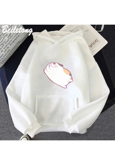 Startmore Beyaz Şişman Kedi Anime Final Fantasy Xıv Hoodie Karikatür Komik Vintage R Beyaz