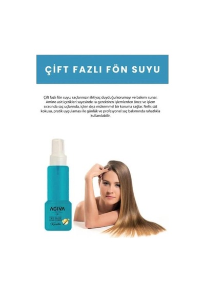 Agiva Keratin İki Fazlı Fön Suyu 300 Ml 12'li Paket