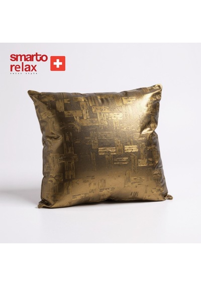 Smarto Relax 4'lü Antibakteriyel Desenli Gold Dekoratif Dolgulu Kırlent 45x45 Cm