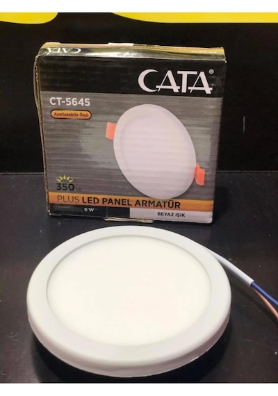 Cata Ct-5645 6w Plus Ayarlanabilir Delik Çaplı Sıva Altı Led Panel Armatür, Çerçevesiz İnce Tasarım Tavan Spot Çok Renkli