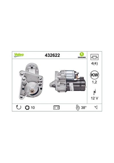 Valeo 12V Marş Motoru 9 Diş/10 Diş 1.2 Kw Renault Clıo/Megane N11.560