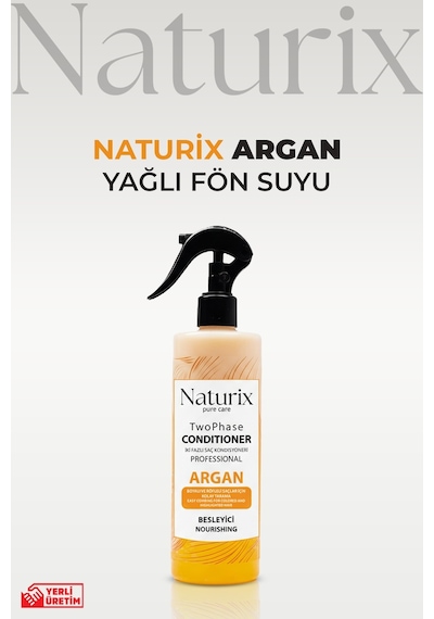 Ilgaz Naturix İki Fazlı Argan Yağlı Saç Bakım Fön Suyu 400 ML