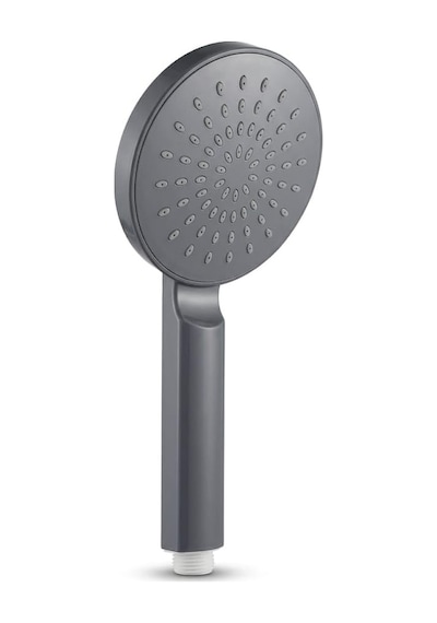 Smartizi Büyük Yuvarlak El Duş Başlığı Mat Gri - Kireç Karşıtı Silikon Nozullu Modern Banyo B
