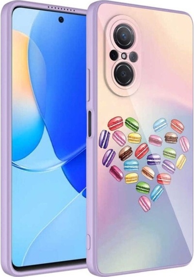 Huawei Nova 9 Se Kılıf Kamera Korumalı Desenli Sert Silikon Zore Epoksi Kapak NO1