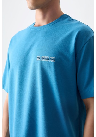 Air Jones Tommy Life Petrol Mavi Pamuklu Kalın Yumuşak Dokulu Oversize Fit Baskılı Erkek T-shirt - 88375 Petrol Mavi Air Jones Tommy Life Petrol Mavi Pamuklu Kalın Yumuşak Dokulu Oversize Fit Baskılı Erkek T-shirt - 88375 Petrol Mavi