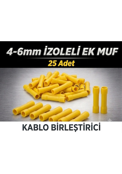 4-6mm İzoleli Kablo Birleştirici Ek Muf 25 Adet