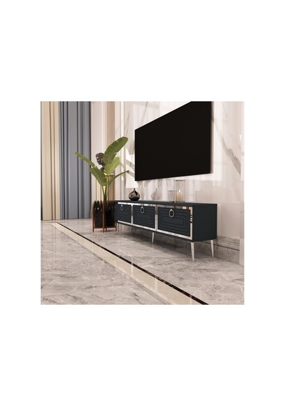 Palo 150 Cm Tv Ünitesi Tv Sehpası Antrasit-gümüş Antrasit - Gümüş