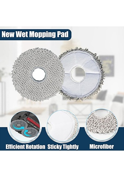 Roborock Qrevo Curv 2 Pro Uyumlu Mikrofiber Mop Paspas 4 Adet