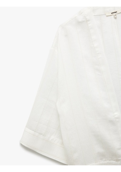 Koton Cepli Bol Kalıp Çizgili Keten Karışımlı Kimono Bej Çizgili 5sak50153uw Ekru Çizgili Çok Renkli Koton Cepli Bol Kalıp Çizgili Keten Karışımlı Kimono Bej Çizgili 5sak50153uw Ekru Çizgili Çok Renkli